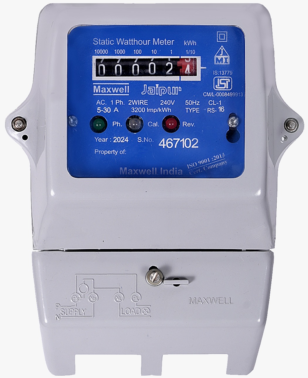 <h6 class="product_title entry-title wd-entities-title">Single Phase Static Watt-Hour Meter Counter 